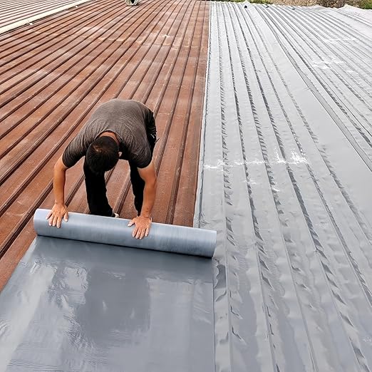 Heavy Duty Industrial roof Waterproof Tape, Suitable for Metal Surfaces, Corrugated Roofs, and Iron Plates - Durable, high-Grade sealant, Industrial roof Maintenance (Gray, 11.81n*196.85in)