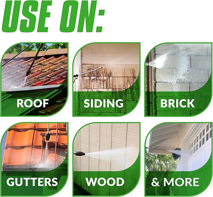 Oxy Solve House and Siding Pressure Washer Cleaner - Removes Stains from Mold & Mildew on Vinyl, Aluminum, Wood, Brick, Stucco - Concentrate 1 Gal.