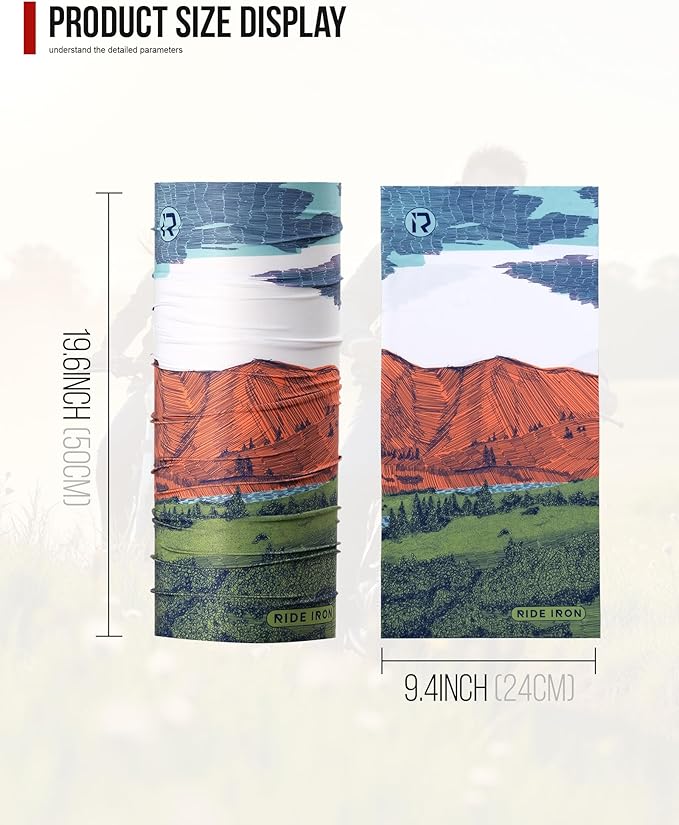 Neck Gaiter and Arm Sleeves Set, UPF 50+ Breathable Face Mask and Cooling Compression Sleeves
