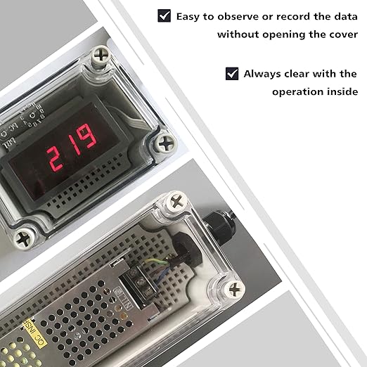 QILIPSU Outdoor Junction Box IP67 Waterproof Project Box ABS Plastic Weatherproof Electrical Enclosure Clear Cover (6.9"x4.9"x3.9" CC)