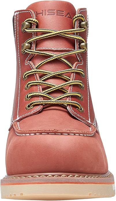 HISEA NINGO Work Boots for Men Steel/Soft Toe Boots,6” Water Resistant Slip Resistant Industrial & Construction Work Shoes, Composite Toe Working Boot