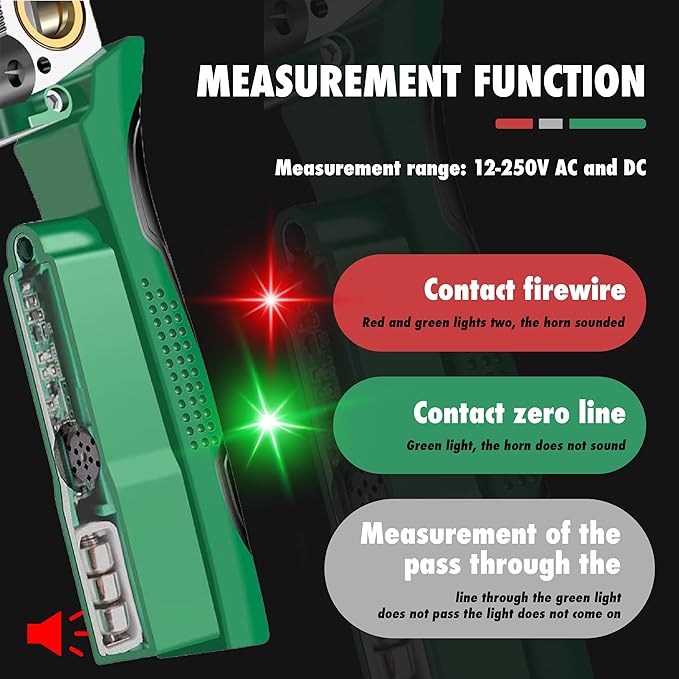 8-in-1 Wire Stripper Tool, with Non-Contact Voltage Detector & Safety Insulated Handles, Multi-Function Electrical Pliers for Stripping, Cutting, Crimping, Ideal for Electrician, HVAC, DIY