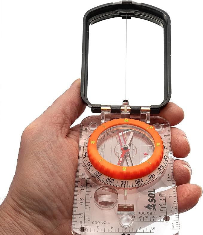 S.O.L. Survive Outdoors Longer Sighting Compass with Signaling Mirror
