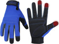 HANDLANDY Work Gloves for Men & Women, Utility Mechanic Working Gloves Touch Screen, Flexible Gardening Gloves for Yard