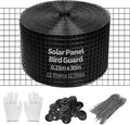 Solar Panel Bird Mesh Kit 6in x 100ft，Bird Deterrent PVC Wire, Bird Guard for Solar Panel Proofing to Prevent Pigeons Nesting Under Roof Solar Panels