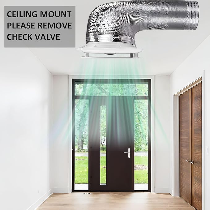 4" Exhaust Fan, 50CFM Quiet Small Window Wall Mount Vent Extractor Fan for Kitchen Bathroom Workshop Garage (US Cord)