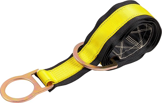 Palmer Safety 2-Pack 10 Ft Cross Arm Strap, 3" Wide Beam Straps Choker w/Large & Small D-Ring, ANSI OSHA Anchorage Sling Fall Protection Lanyard