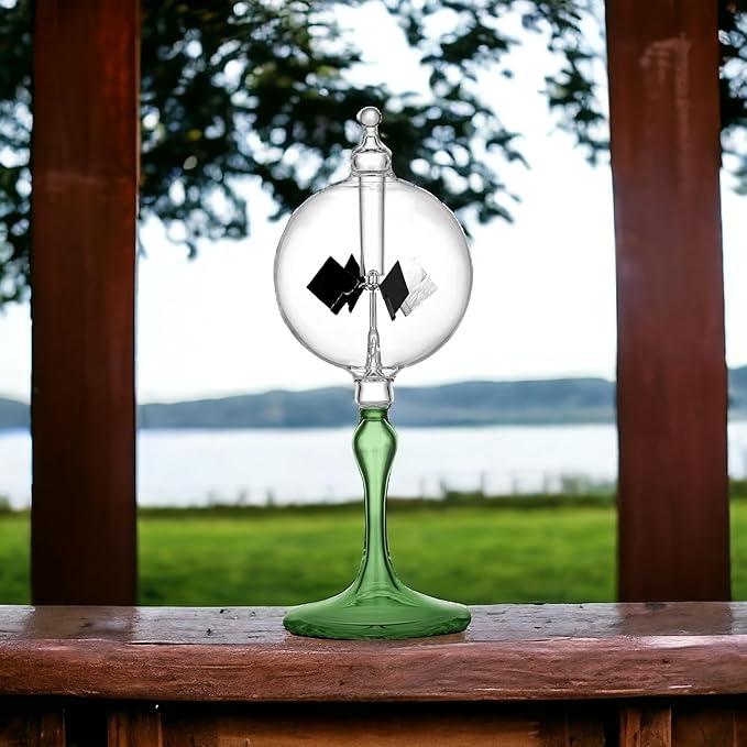 Medium Green Solar Power Radiometer Crookes Spinning Vanes Glass Windmill Gift Home Desk Decoration M