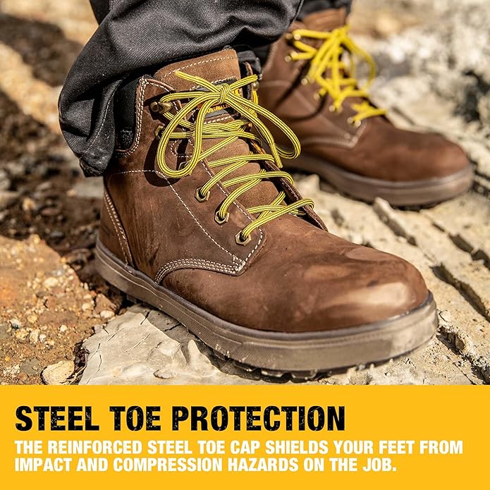 DEWALT Plasma Men's Leather, Steel Toe, Industrial & Construction Safety Work Boot