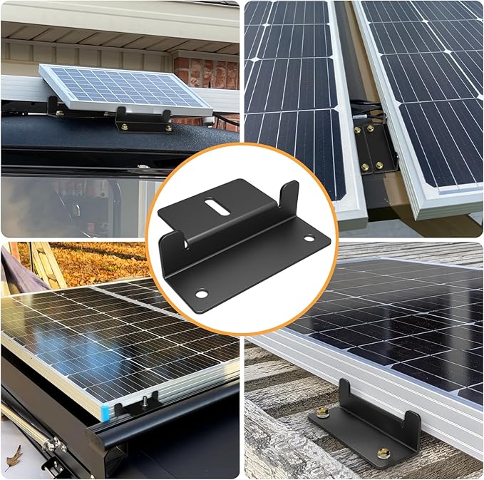 16 PCS Solar Panel Mounting Z Brackets,Lightweight Aluminum Solar Panel Mounting Brackets for RVs, Trailers, Boats, Vans, Campers