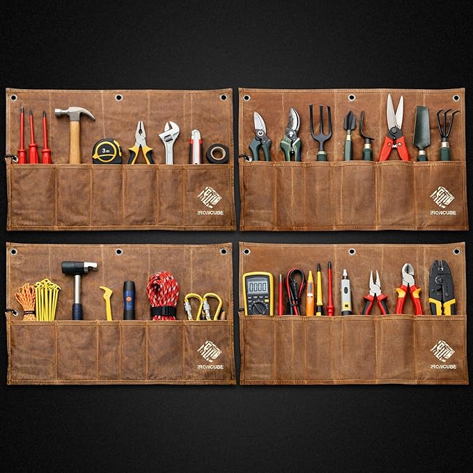 Tool Pouch, Roll-Up Storage Bag for Hand Tools & Wrenches