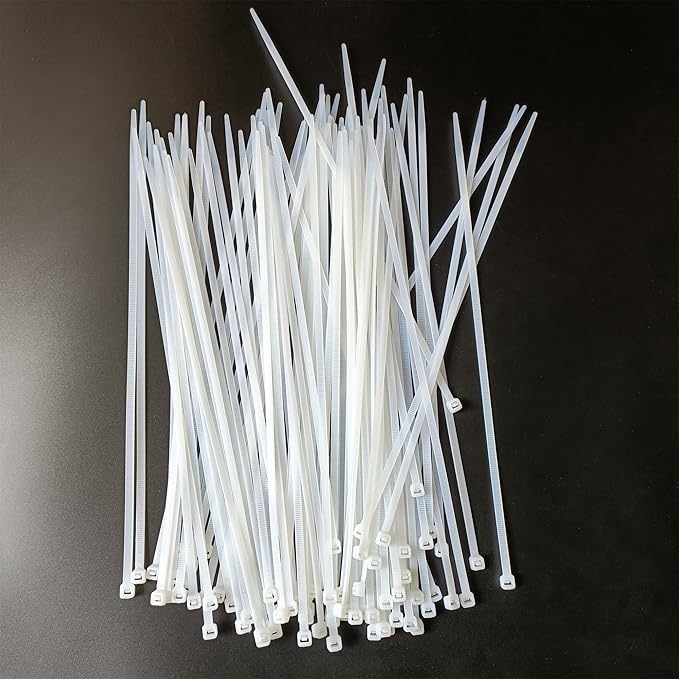 Zip Ties 1000 pcs 8 inch Cable Zip Ties, Premium Plastic Wire Ties with 40 LBS Tensile Strength, UV Resistant Cable Ties, White Nylon Tie Straps