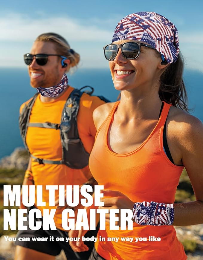 JHYWELL Cooling Neck Gaiter Face Mask, UV Protection Masks Gator, Windproof Bandana for Skiing, Fishing, Hiking, Cycling