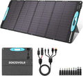 160W 18V Portable Solar Panels for Power Station,25% High Conversion Efficiency ETFE Foldable Solar Panel Charger with Adjustable Kickstand Solar Panel for Camping Outdoor RV Trailer Car