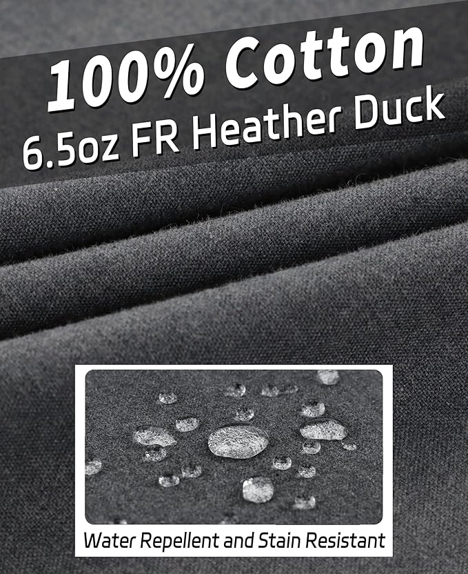 BOCOMAL FR Shirts Button Down Dura-Light 6.5 oz Soft Heather Series Utility Chest Pockets Flame Resistant Work Shirt CAT2