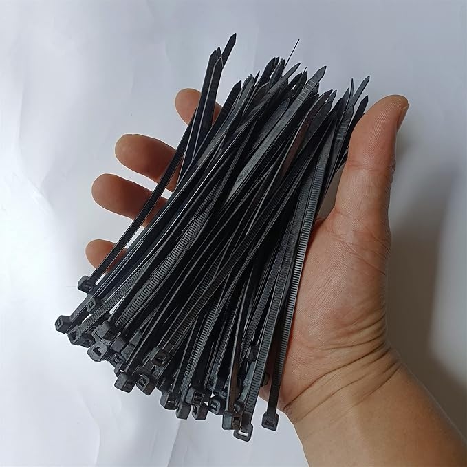 Zip Ties 500 pcs 6 inch Cable Zip Ties, Premium Plastic Wire Ties with 40 LBS Tensile Strength, UV Resistant Cable Ties, Self-Locking Black Nylon Tie Straps