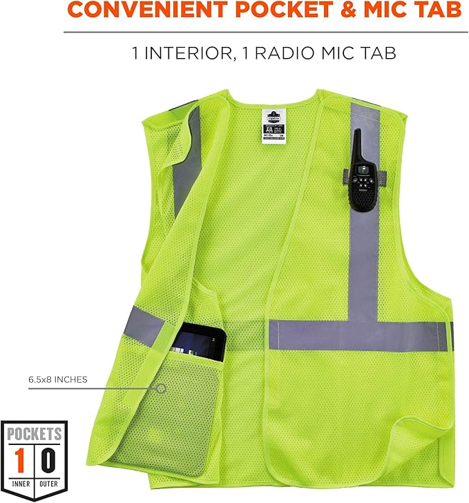 Ergodyne GloWear ANSI High Visibility Orange Breakaway Reflective Safety Vest