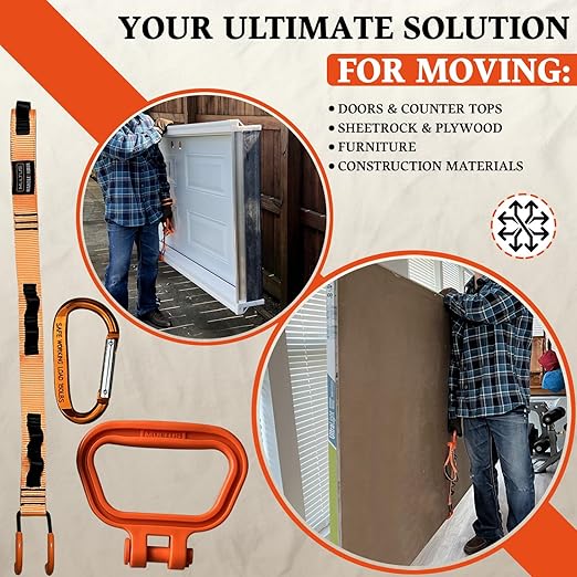 Multus Max Mover II Panel Lift – Must-Have Drywall, Plywood & Sheetrock Carrier Tool | Heavy Duty Ergonomic Handle for Pros & DIY Movers