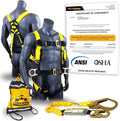 KwikSafety - Charlotte, NC - HURRICANE Safety Harness [3 D-RINGS, BACK SUPPORT] ANSI Tested OSHA Compliant