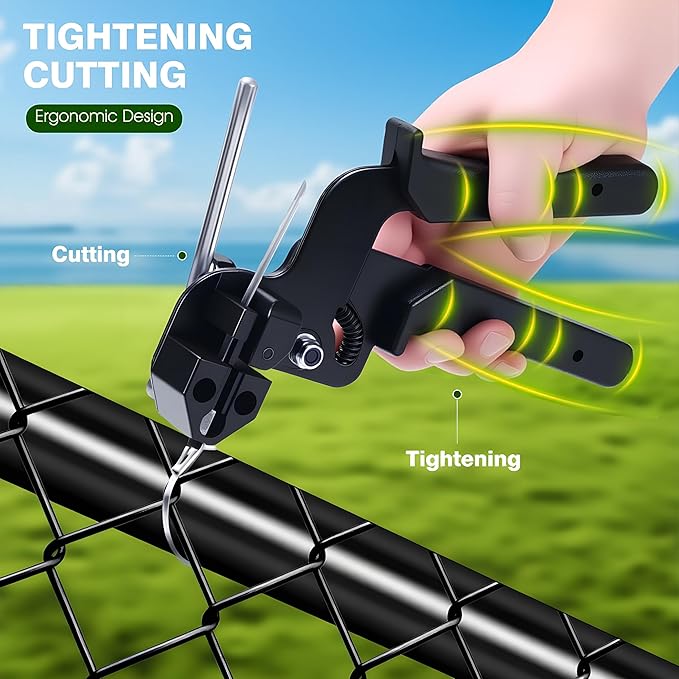Cable Tie Gun，Stainless Steel Zip Tie Gun, Special Tool For Fastening And Cutting Metal Cable Ties. Stainless Steel Zip Tie Tool Used to Repair Fence, Pipe Wrap, Outdoor bundling