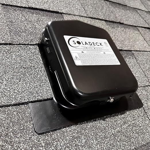 SolaDeck 0599B UL50 Type 3R Roof Mount PV Junction Box in Black