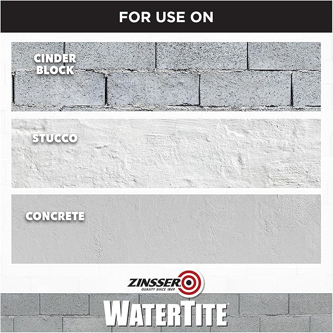 Zinsser 369381 WaterTite General Purpose Waterproofing Paint, Gallon, White