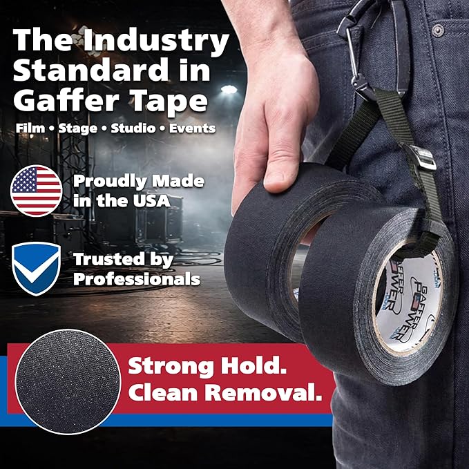 Professional Gaffer Tape – Made in USA, Heavy Duty, Non-Reflective Cloth Tape for Floor Marking, Stage, Film & Events – 2 Inch x 30 Yards, Fluorescent Pink