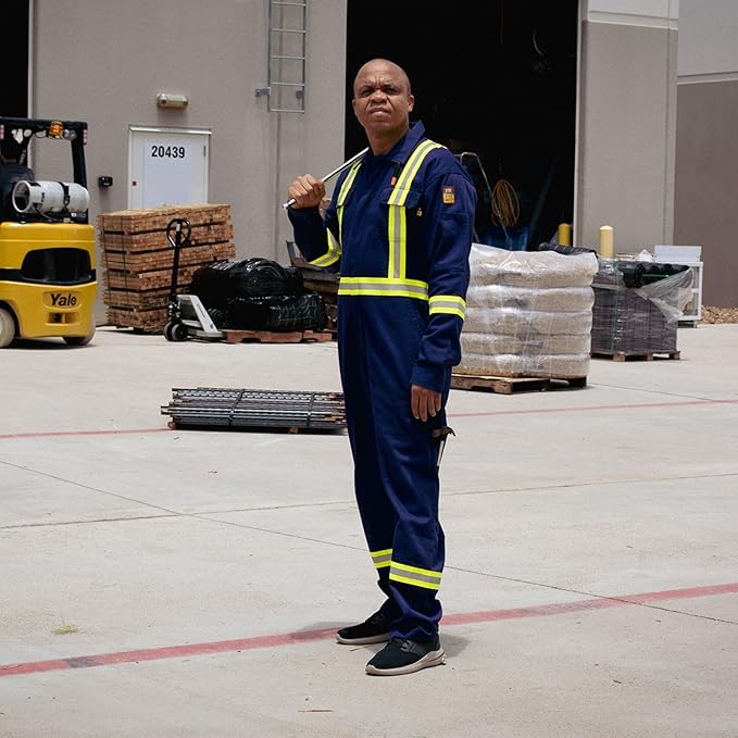 Flame Resistant FR High Visibility Hi Vis Coverall
