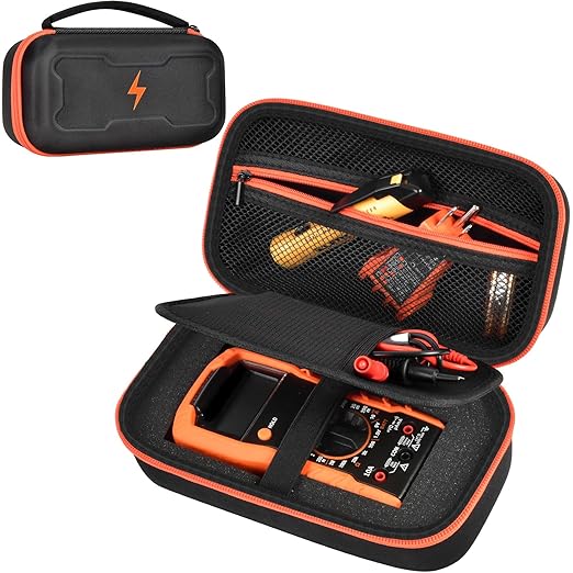 Case Compatible with Klein Multimeter MM325 MM300(69149P) Multi Meter Testers, Storage Carrying Organizer for Electrical Test Kit Voltage/Outlet Tester, Wire Stripper, Leads & Batteries (Box Only) (S)