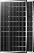 JJN 200 Watt Solar Panels, 12V 100W Solar Panel 2PCS,10BB Monocrystalline 23% High Efficiency PV Module Power Charger for RV, Home, Farm, Boat, Caravan and Off-Grid Applications