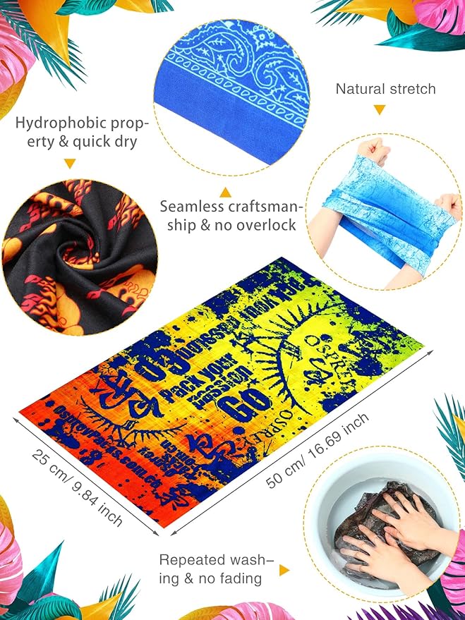 100 Pcs Bulk Neck Gaiters for Men Women Balaclava UV Face Mask Headband Face Covering Neck Tube Scarf Outdoor,100 Style
