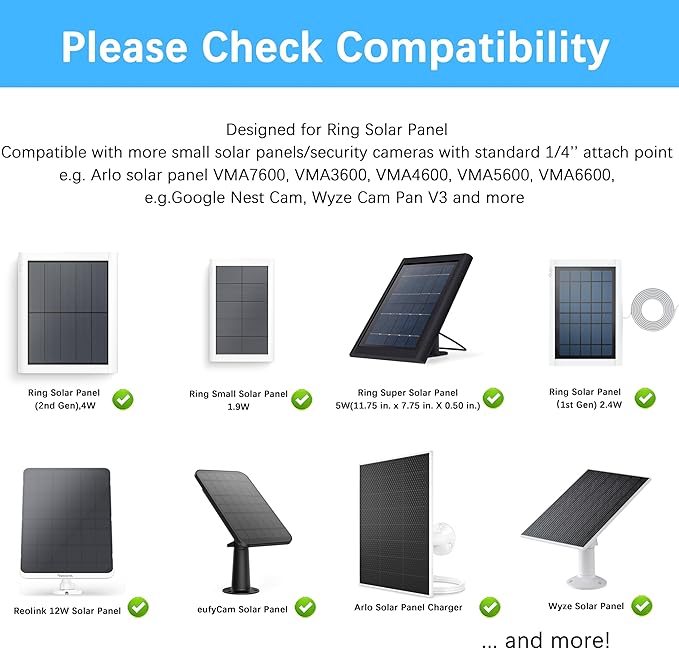 Universal Solar Panel Mount for Eufy/Ring/Reolink/Arlo Solar Panel and More, Fits Up to 17 inch Pole, Tree, Cylindri Rail, Drainage Pipe (Black)