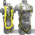 KJE Safety Harness Fall Protection Kit - Construction Roof Full Body Harness With 6FT Shock Absorbing Lanyard & Snap Hook, ANSI/OSHA