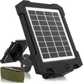6V/12V Solar Panel for Trail Cameras, Deer Feeders & Outdoor Devices – 2000mAh Built-in Battery, IP66 Waterproof, with Mounting Bracket & Strap, Game Camera Solar Panel Charger