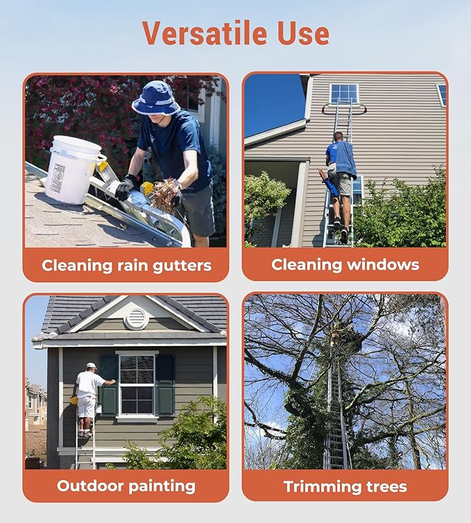 Extension Ladder Stabilizer for Roof Gutter, 450 Lbs Weight Rating, Standoff Roof Ladder Accessories, Lightweight and Easy to Use