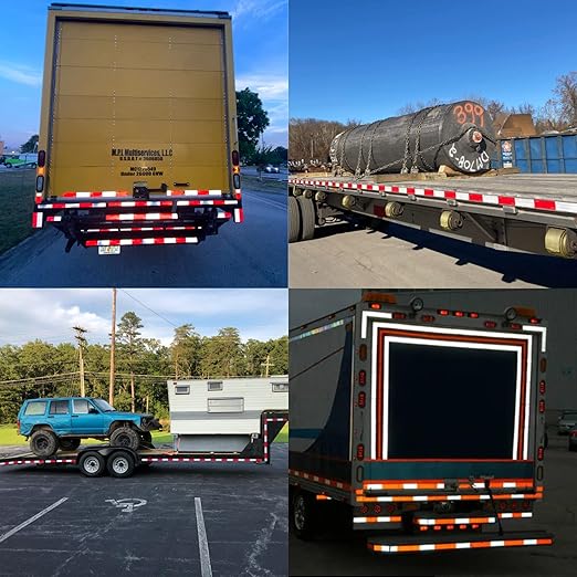 SWRT DOT-C2 Reflective Tape - 2 Inch x 100 Feet, Red & White, Waterproof, Strong Adhesive, Reflector Tape for Vehicles, Trailers, Boats & Signs