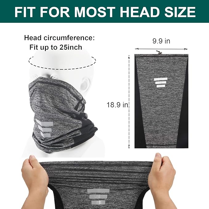 UV Protection Neck Gaiter, Adjustable Cooling Neck Gaiter for Men and Women