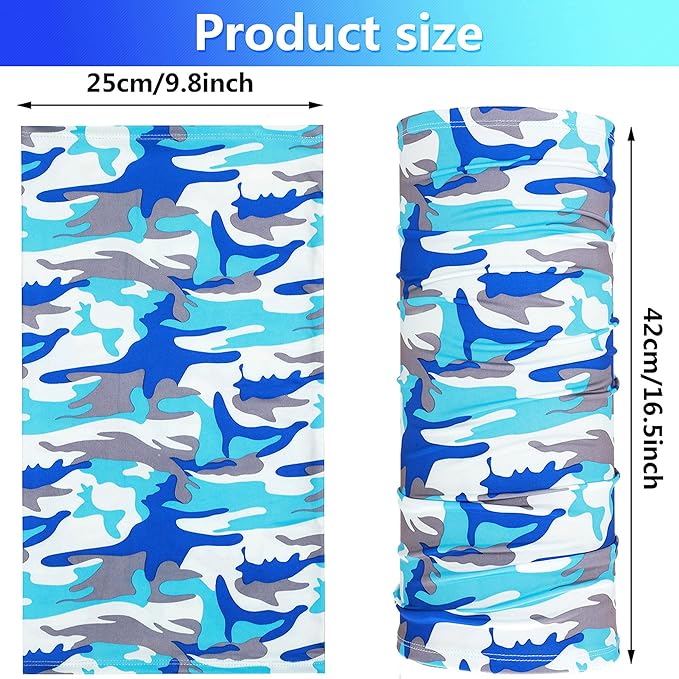 Geyoga Neck Gaiter Bandana Face Mask Summer UV Protection Cooling Breathable Face Mask Neck Scarf Balaclava for Men Women