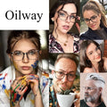 Blue-Light Blocking Glasses Computer Reading/Gaming/TV/Phones Glasses Fashion Anti Eyestrain Glasses for Women Men（D9 Black + Gray + Douhua）