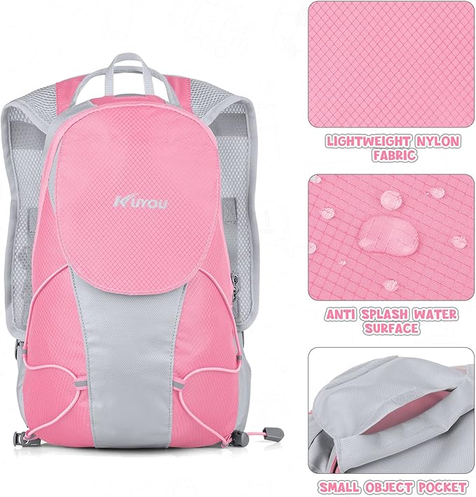 Hydration Pack for Kids Hydration Backpack with 1.5L Hydration Bladder Lightweight Insulated Water Pack for Hiking Biking Climbing Running