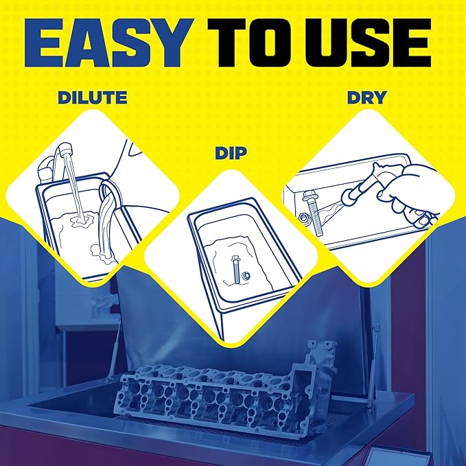 Durabasics [1 Gallon] Ultrasonic Cleaner Solution – Heavy-Duty Parts Cleaner & Carburetor Cleaning Solution – Perfect for Engine & Automotive Parts – Helps Remove Carbon, Grease – Safe on Most Metals