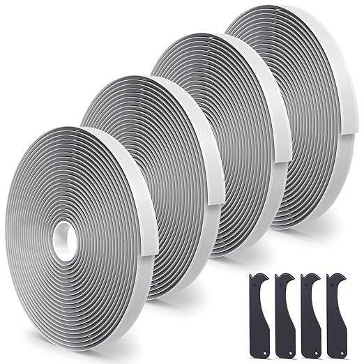 Butyl Seal Putty Tape Grey 1 Inch x 30 Feet(4 Pack),Leak Proof Butal Tape for RV Repair, Window, Boat Sealing, Glass and EDPM Rubber Roof Patching