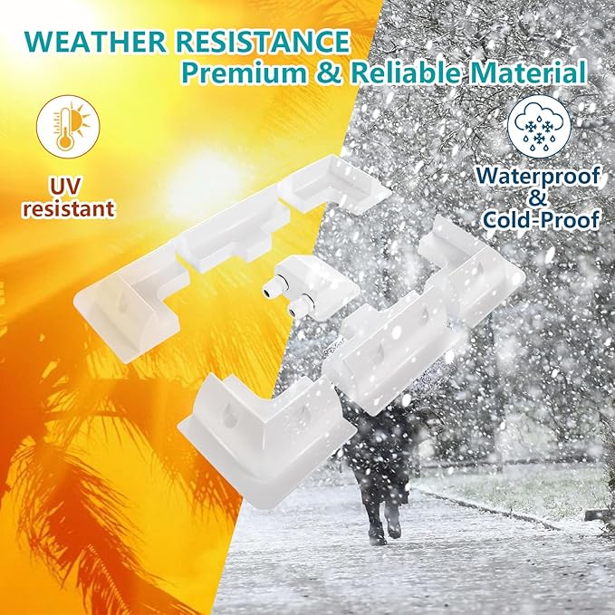 Solar Panel Mounting Brackets Kit, 7PCS RV Roof Mounts, No Drill, Caravans, Campervans (White)