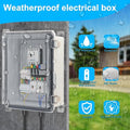 Waterproof Electrical Box, IP67 Junction Box Stainless Steel Latch Hinged Clear Cover Project Enclosure with Wall Bracket 5.9"x3.9"x2.8"