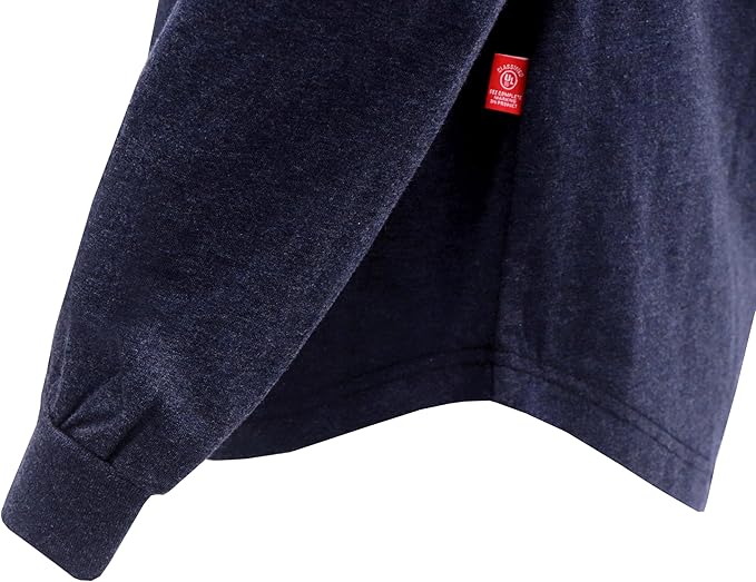 BOCOMAL FR Hooded T Shirts Heather Series 6oz Flame Resistant NFPA2112 CAT2 Fire Retardant Hoodies Work Shirt