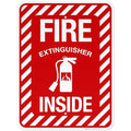 Fire Extinguisher Inside Sign, Fire Safety Sign, 18x24 Inches, 3M EGP Reflective .080 Aluminum, Fade Resistant, Indoor/Outdoor Use, Made in USA