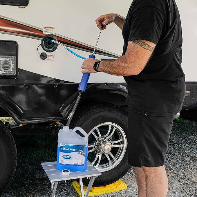 Camco TastePURE Spring Fresh Water System Cleaner and Deodorizer for RV and Marine | Cleans and Freshens Water Lines | Great for Dewinterizing - 1 Gallon (40207)