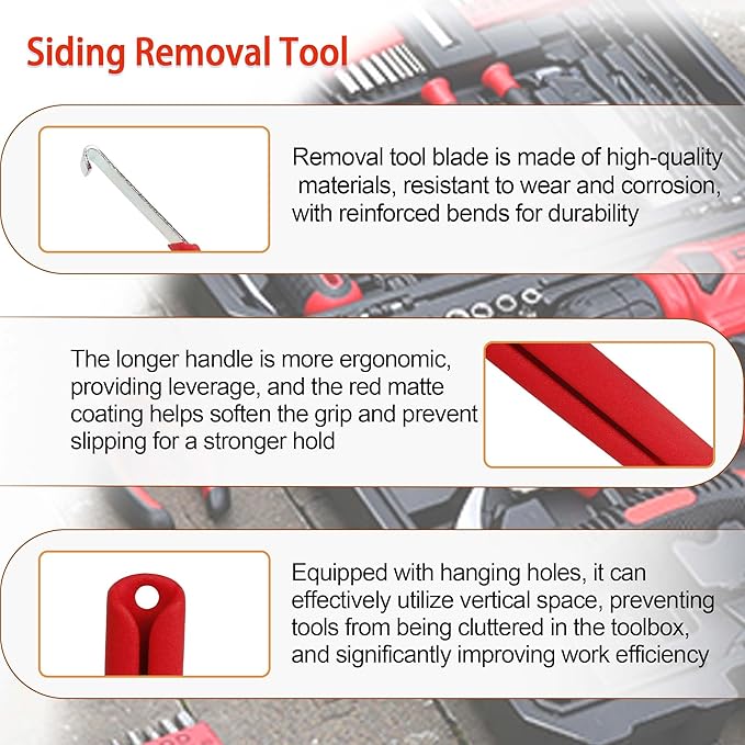 Vinyl Siding Removal Tools - Siding Zip Tool Puller with Non-Slip Grip Handle for House PVC Siding Repair（2 pack）