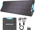 200W Portable Solar Panels for Power Station, IP68 Waterproof ETFE Foldable Solar Panel Kit 25% High Conversion Efficiency Solar Panel for Camping Outdoor RV Blackout