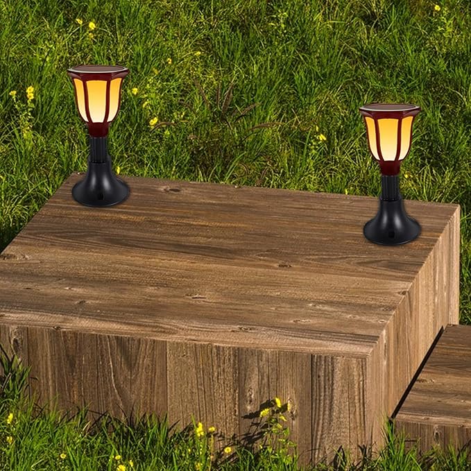 DOITOOL Solar Lawn Lamp Base Replacement Garden Light Holder Lightweight Durable Ground Lamp Holder for Outdoor Pathway and Yard Lighting 2.75X2.36X0.82In